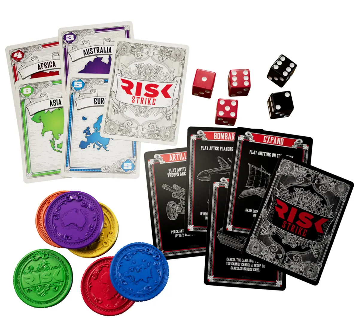 Hasbro Gaming Risk Strike Cards and Dice, 2-5 Players Game, 10Y+