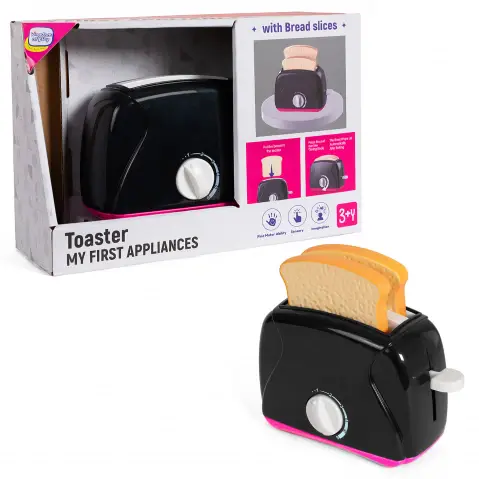 Kingdom Of Play Toaster: My First Appliance with Bread Slices, 3Y+, Multicolour