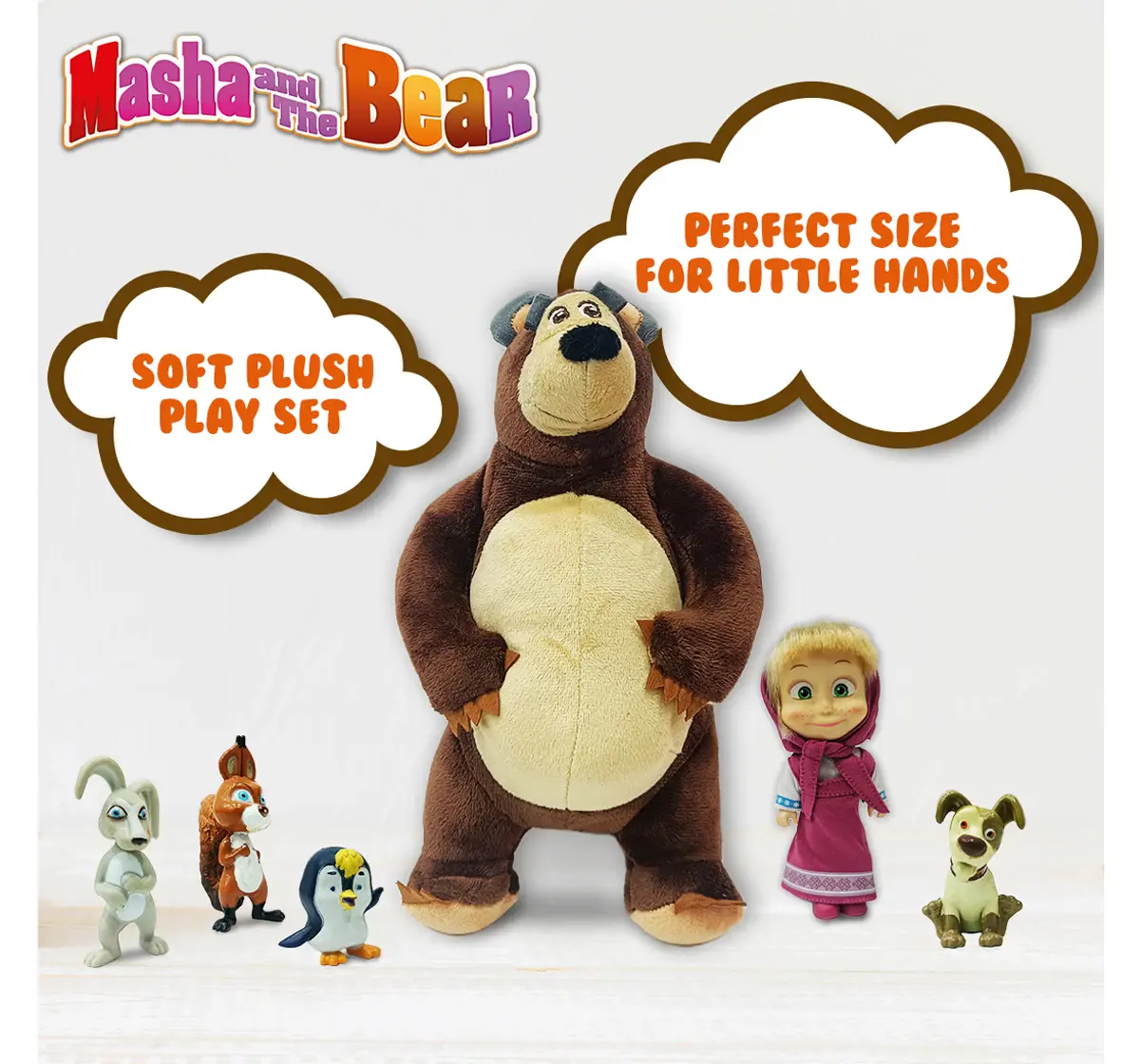 Masha And The Bear Simba Set Plush Bear, Doll, Animals Multicolour, 3Y+