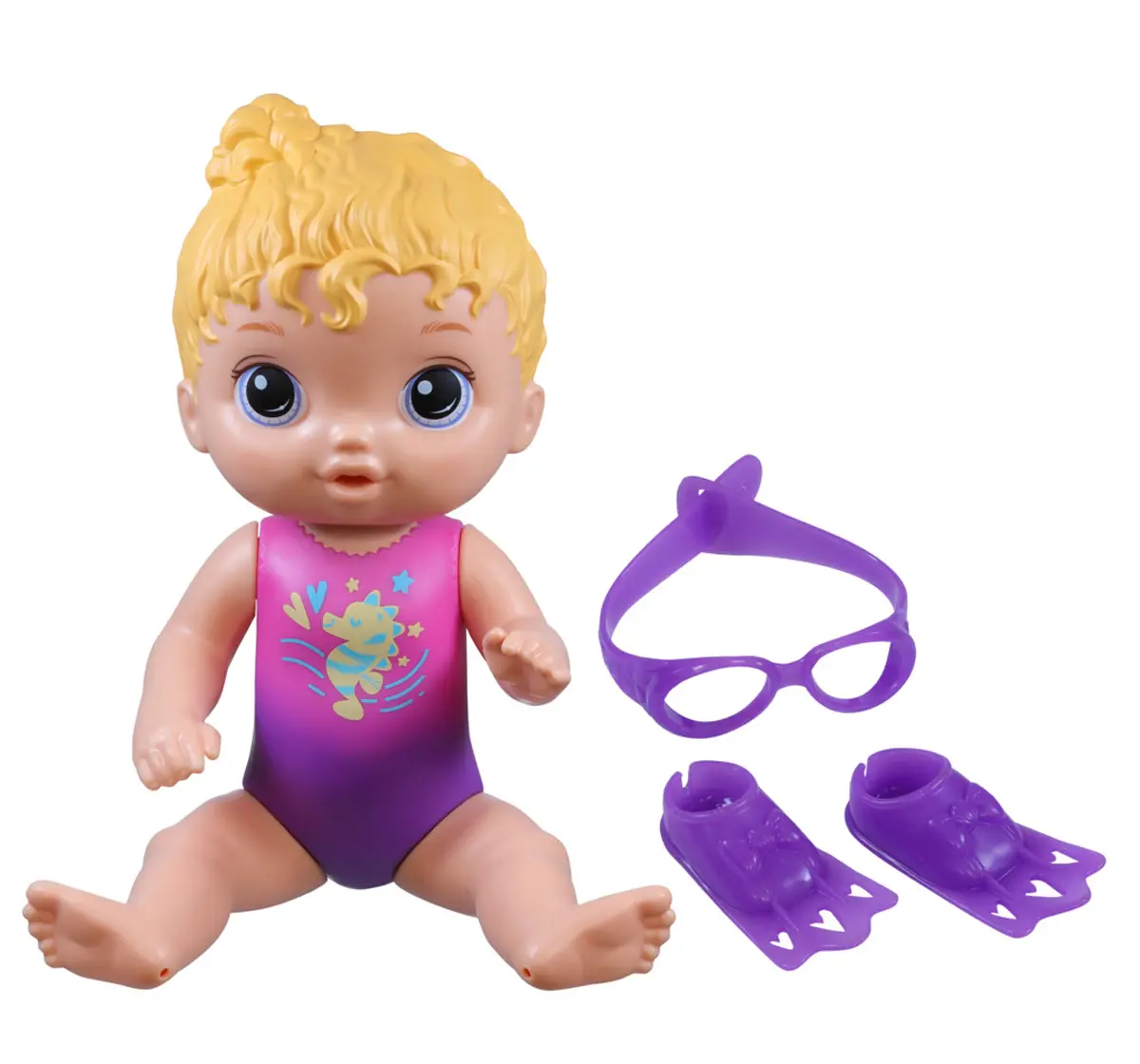 Baby Alive Sunny Swimmer Doll with Blonde Hair 10-Inch Water Baby Dolls, 3Y+ 