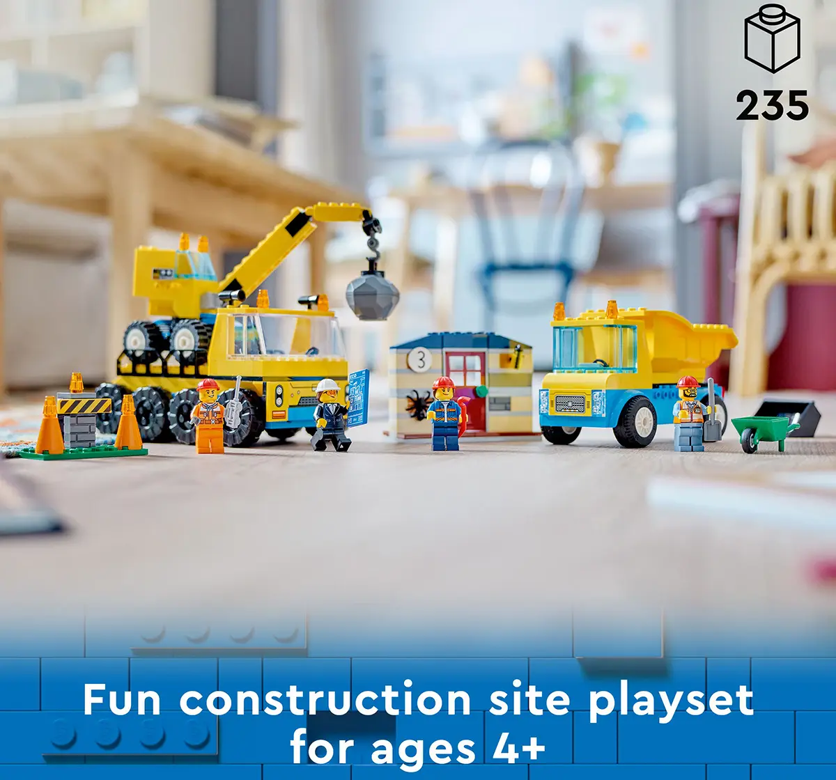 Lego City Construction Trucks And Wrecking Ball Crane 60391 (235 Pieces), 4Y+
