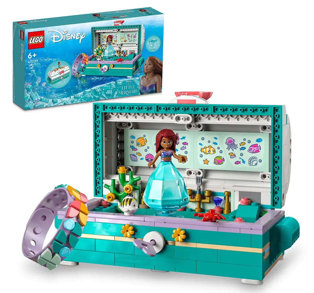 Lego Disney ArielS Treasure Chest 43229 Building Toy Set (370 Pieces), 6Y+