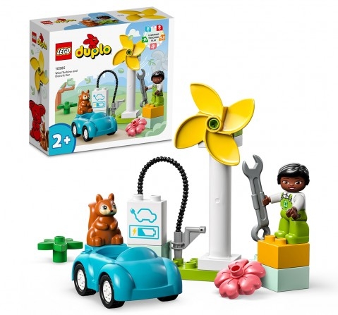 Lego Duplo Town Wind Turbine And Electric Car 10985 Building Toy Set (16 Pieces), 2Y+
