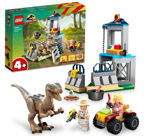 Lego Jurassic Park Velociraptor Escape 76957 Building Toy Set (137 Pieces), 4Y+