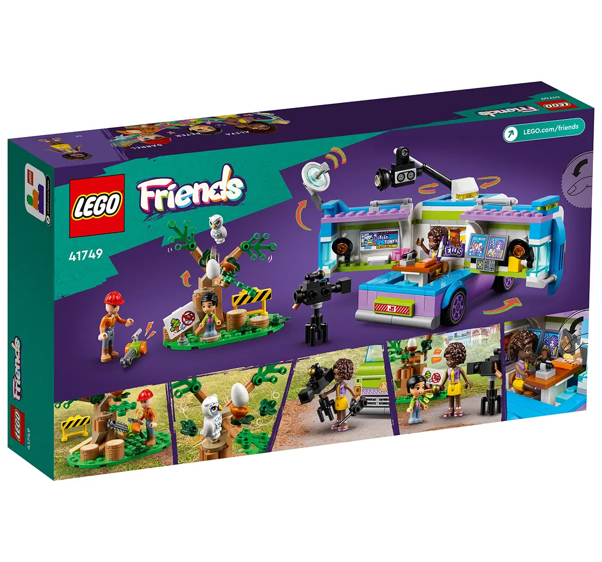 Lego Friends Newsroom Van 41749 Building Toy Set (446 Pieces), 6Y+