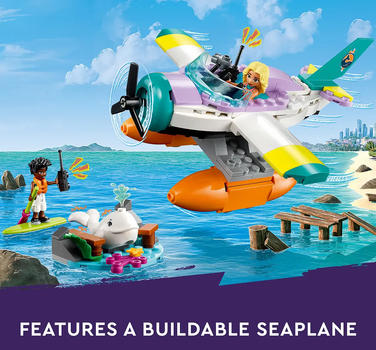 Lego Friends Sea Rescue Plane 41752 Building Toy Set (203 Pieces), 6Y+