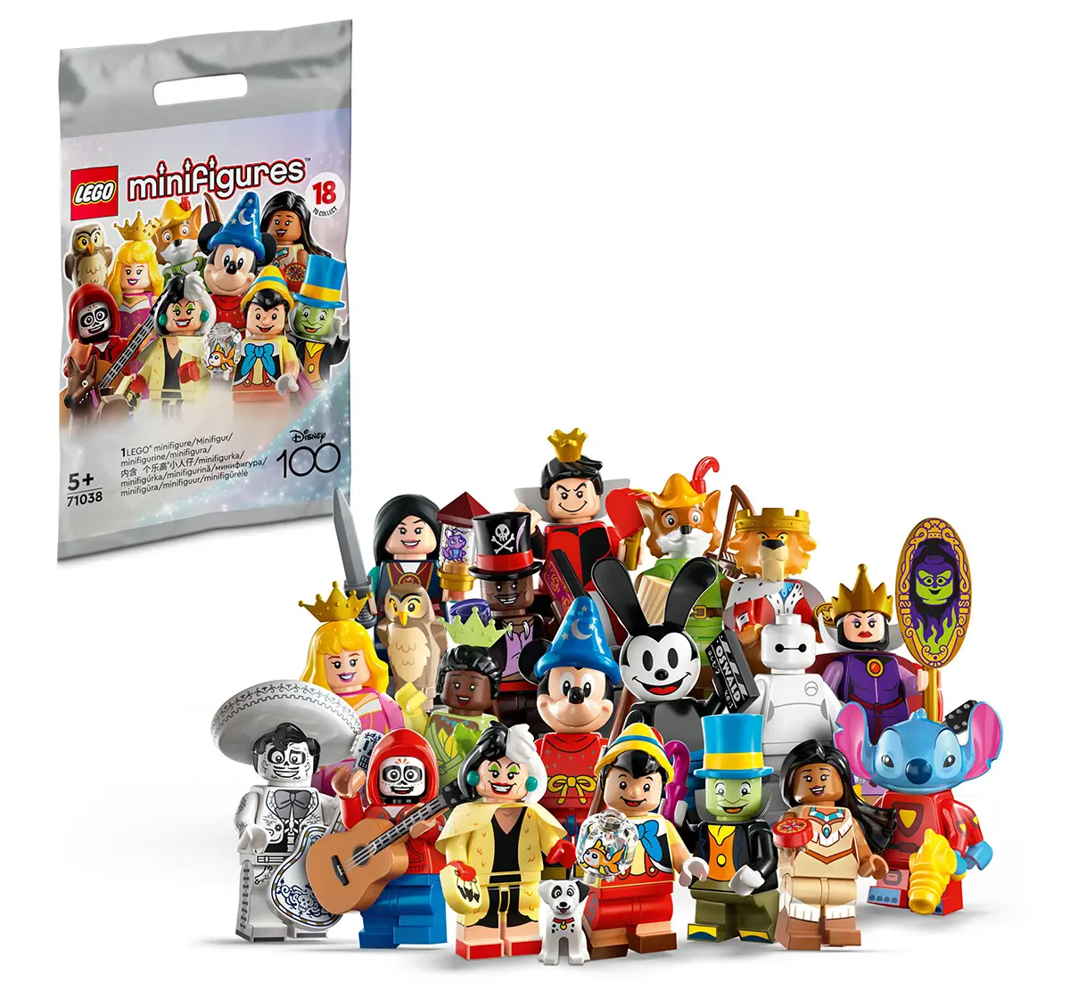 Lego Minifigures Disney 100 71038 Limited-Edition Single Mini Figure, Assorted, (1 Of 18 To Collect), 5Y+