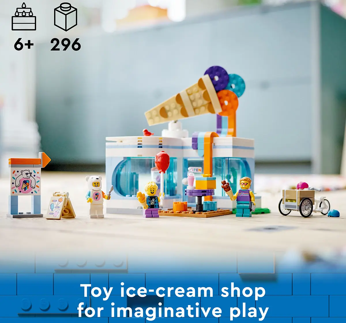 Lego City Ice-Cream Shop 60363 Building Toy Set For Kids Aged 6+ (296 Pieces), 6Y+