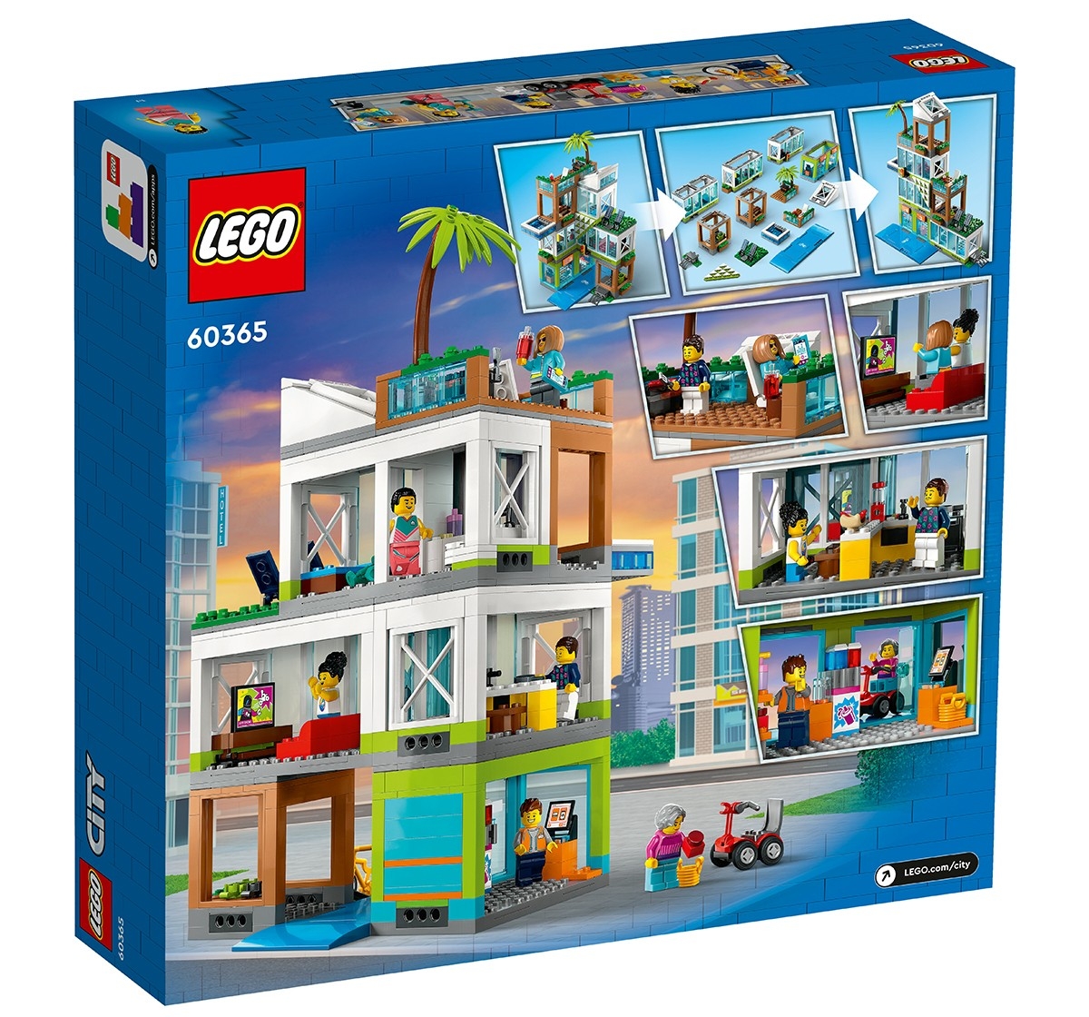 Lego City Apartment Building 60365 Building Toy Set (688 Pieces), 6Y+