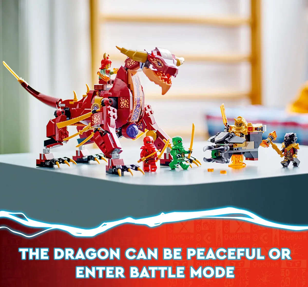 Lego Ninjago Heatwave Transforming Lava Dragon 71793 Building Toy Set (479 Pieces), 8Y+