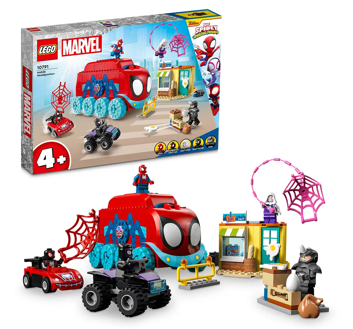 Lego Marvel Team Spidey'S Mobile Headquarters 10791 Building Toy Set (187 Pieces), 4Y+