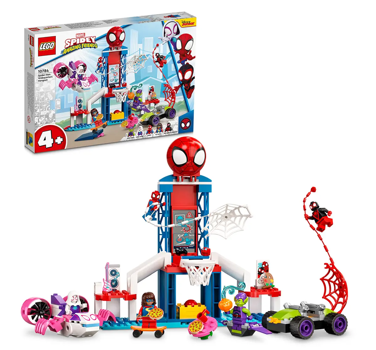 Lego Marvel Spidey And His Amazing Friends Spider-Man Webquarters Hangout 10784 (155 Pieces), 4Y+