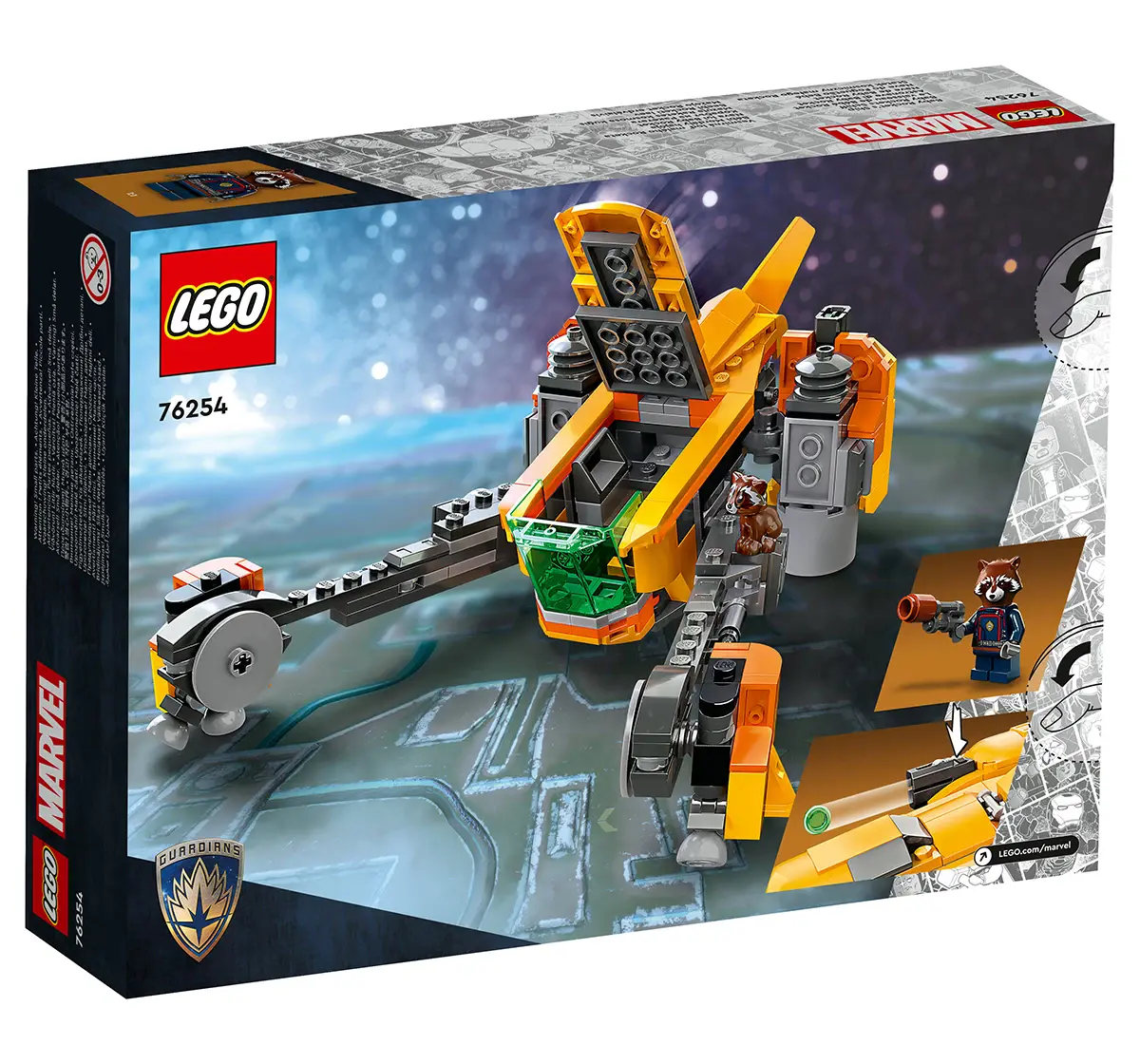 Lego Marvel Baby RocketS Ship 76254 Building Toy Set (330 Pieces), 8Y+