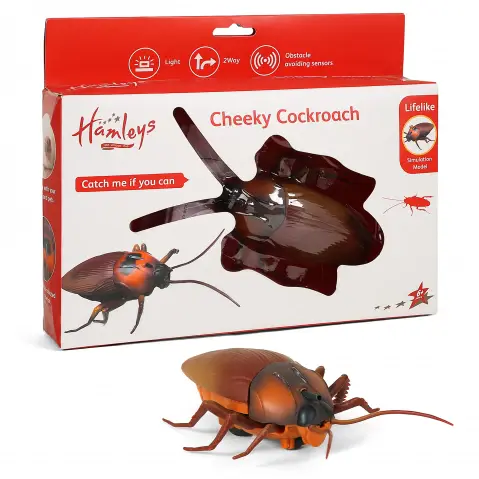 Hamleys Lifelike Moving Cheeky Cockroach, 6Y+, Brown
