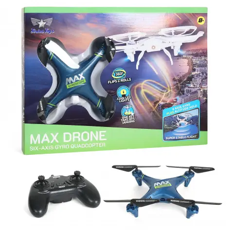 Sirius Toys Max Drone Six Axis Gyro Quadcopter, 8Y+, Blue