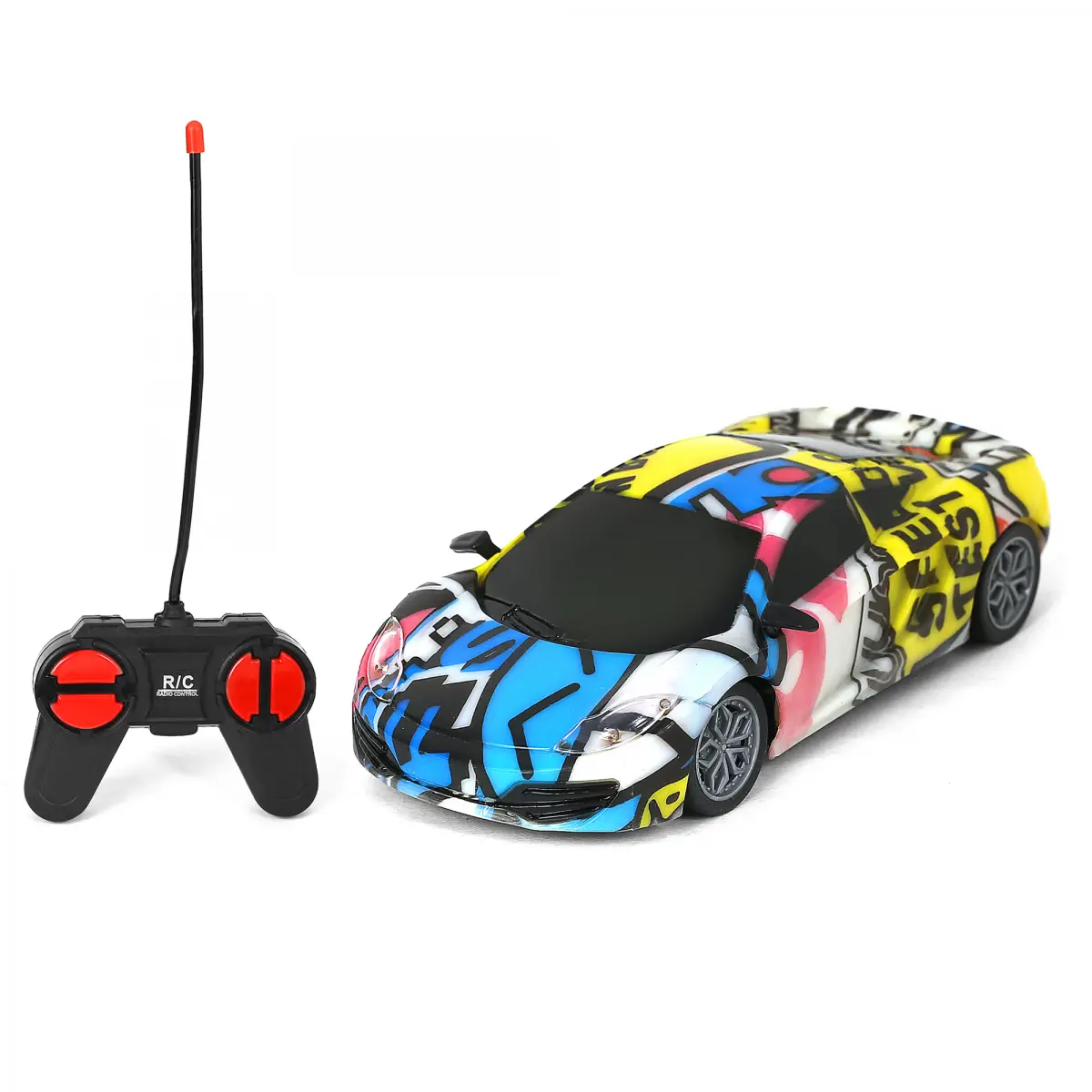 Ralleyz Graffiti Racing Car, Super Car Model, Vehicle Toys for Kids, 1:24 Scale, 4Y+, Multicolour