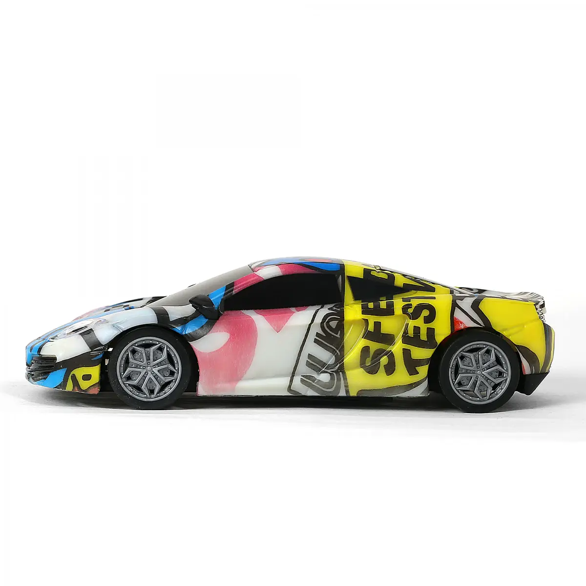 Ralleyz Graffiti Racing Car, Super Car Model, Vehicle Toys for Kids, 1:24 Scale, 4Y+, Multicolour