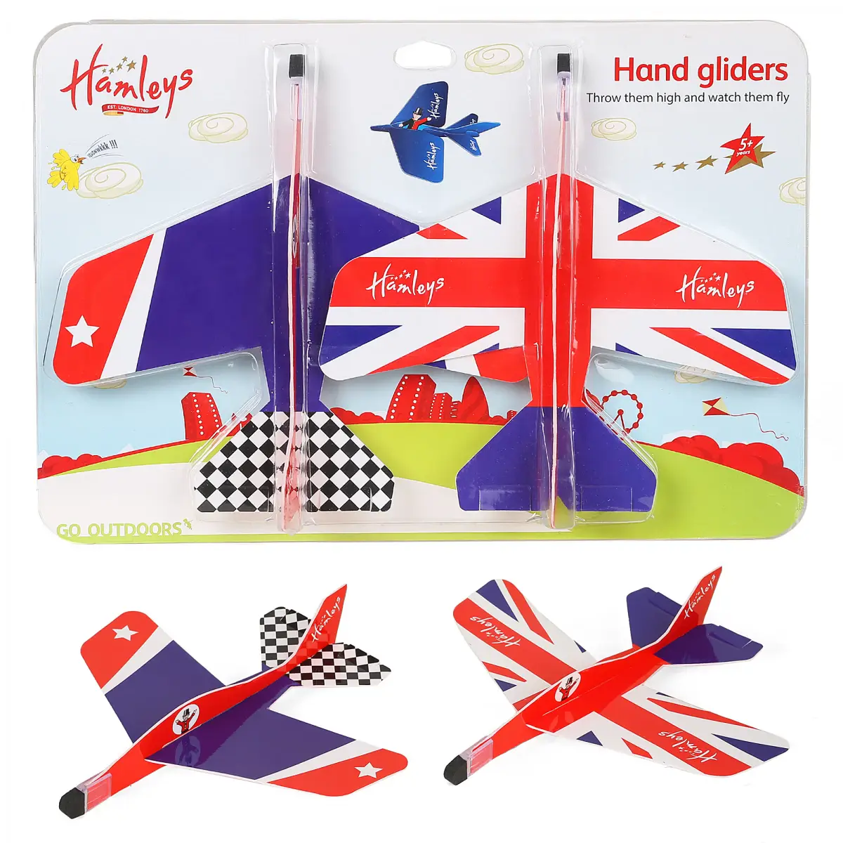 Hamleys Hand Gliders 2 Pack Plane 5Y Multicolour