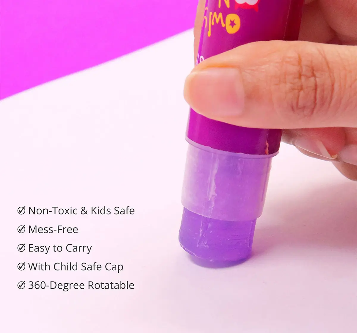 Scoobies Colored Glue Sticks Purple, 3Y+