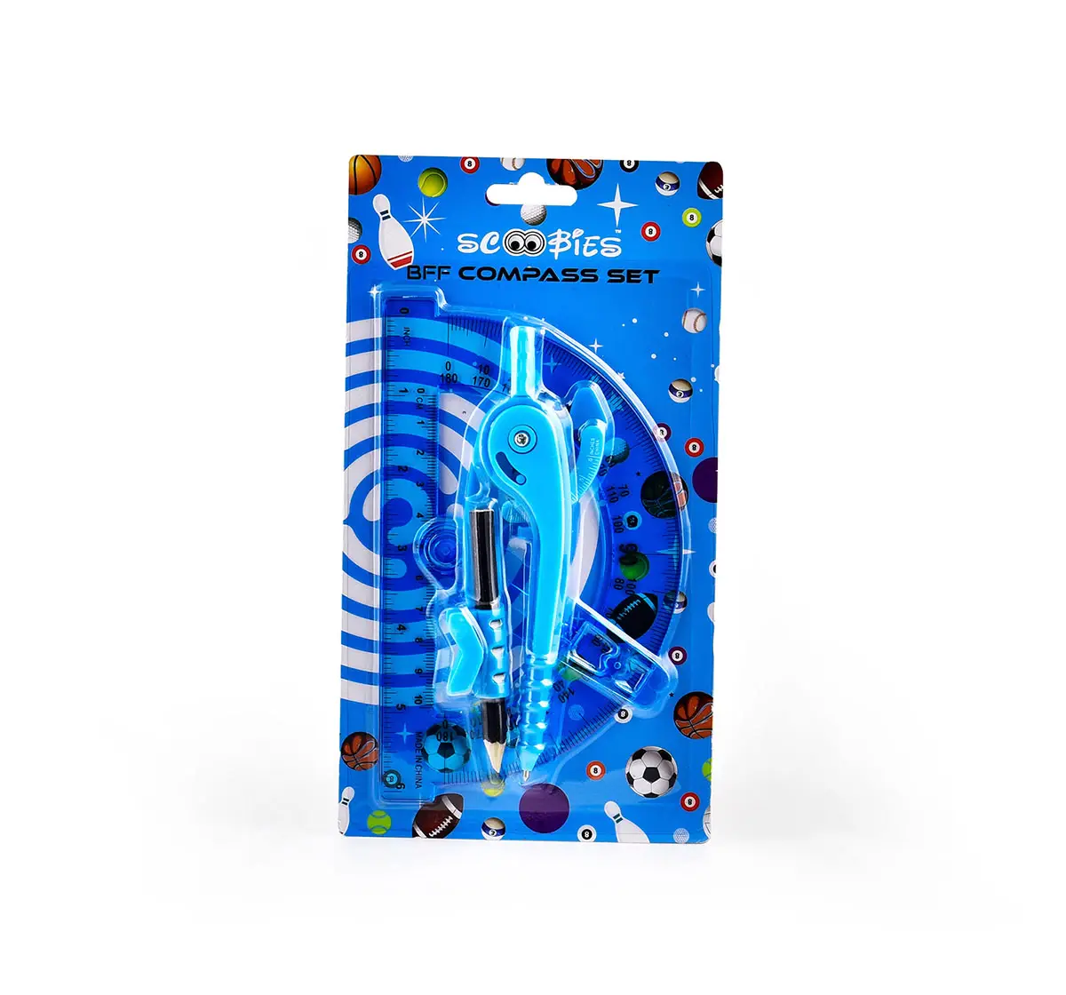 Scoobies BFF Compass and Protractor Set Blue, 3Y+