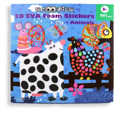 Scoobies Eva Foam Animal Craft Kit Multicolour, 3Y+