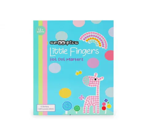 Scoobies Little Fingers Hot Dot Markers Pack of 6 Multicolour, 2Y+