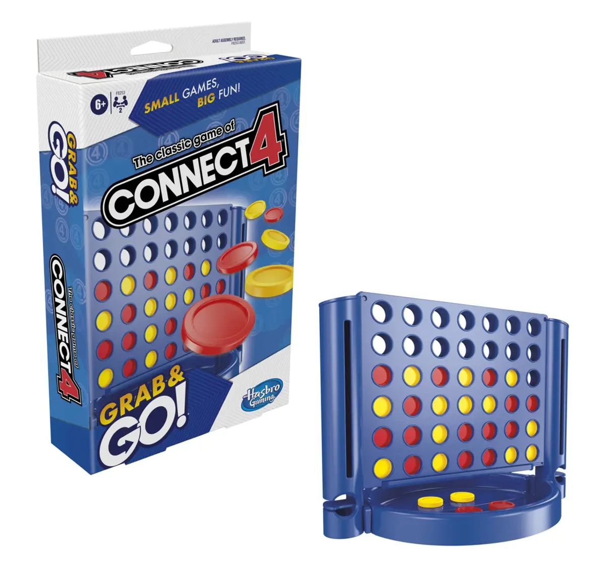 Hasbro Gaming Connect 4 Grab And Go Game Portable Game For 2 Players Multicolour, 6Y+