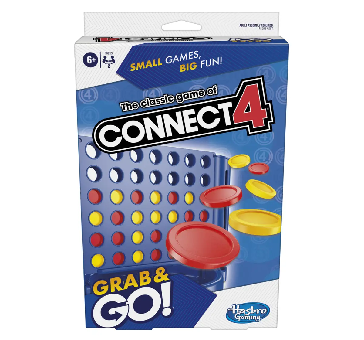 Hasbro Gaming Connect 4 Grab And Go Game Portable Game For 2 Players Multicolour, 6Y+