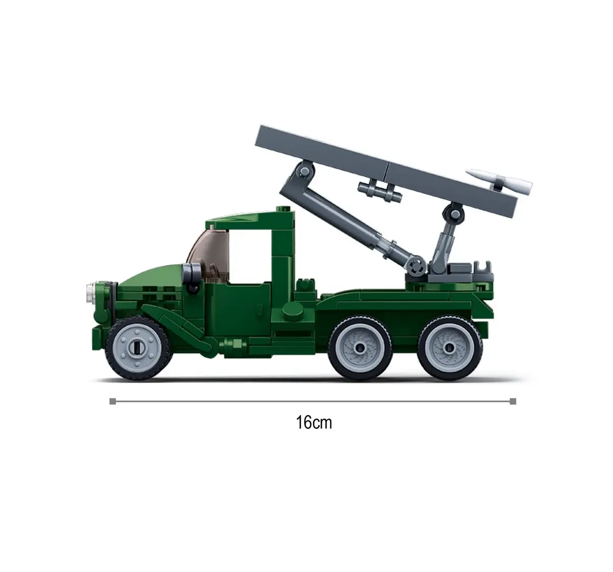 Playzu Building Block Toy Rocket Launcher Green 8 Years+
