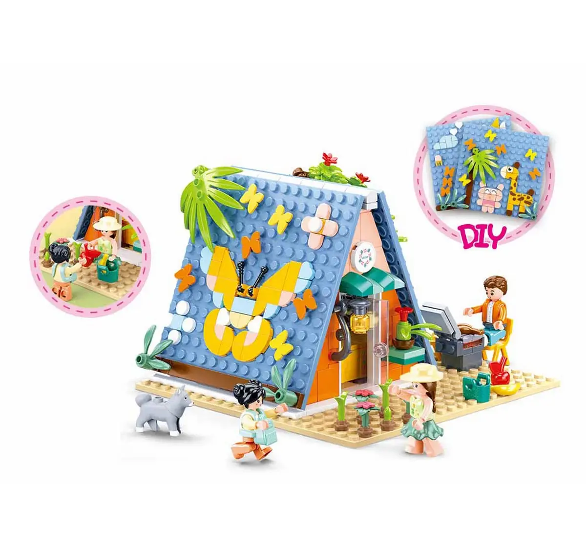 Playzu Building Block Toy Girls Camp Multicolor 8 Years+