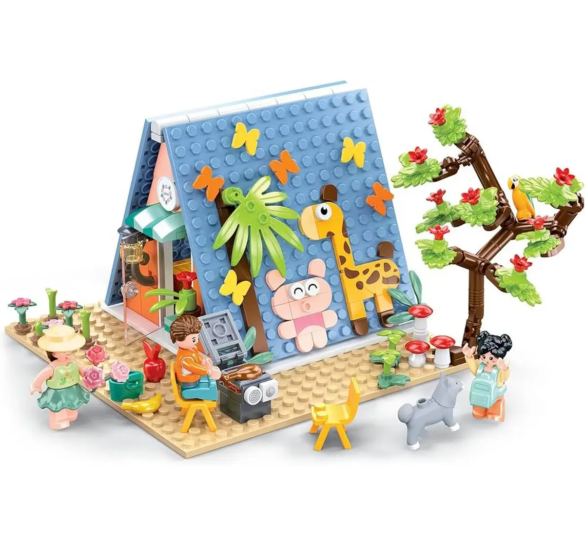 Playzu Building Block Toy Girls Camp Multicolor 8 Years+