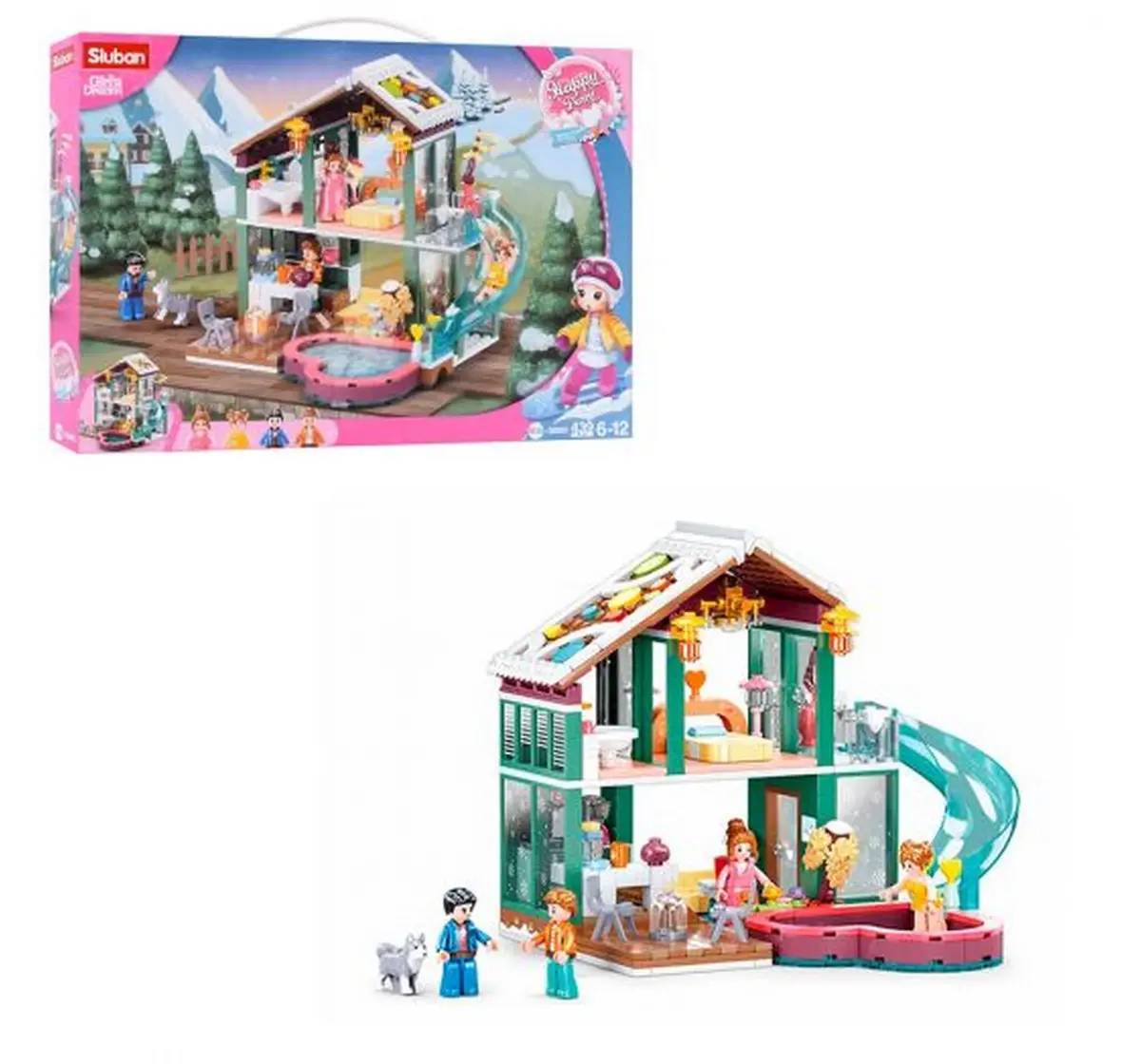 Playzu Building Block Toy Winter Travel In Snow Resort Multicolor 10 Years+