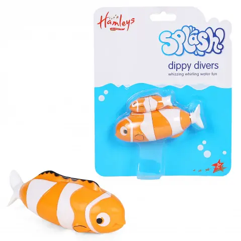 Hamleys Splash Dippy Divers, Whirling Water Fun, Orange, 3Y+