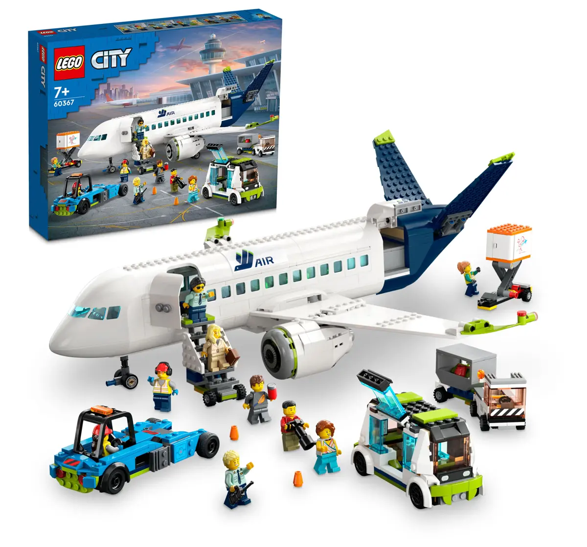 LEGO City Passenger Airplane 60367 Building Toy Set (930 Pieces), 7Y+