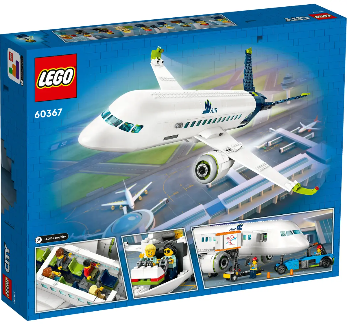 LEGO City Passenger Airplane 60367 Building Toy Set (930 Pieces), 7Y+