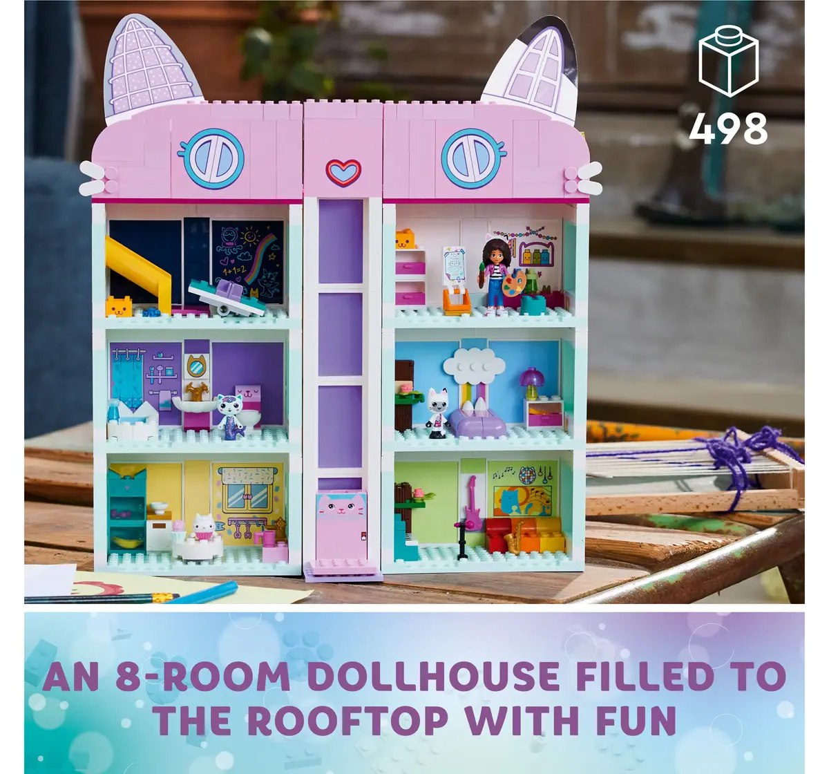 LEGO Gabbys Dollhouse 10788 Building Toy Set (498 Pieces), 4Y+