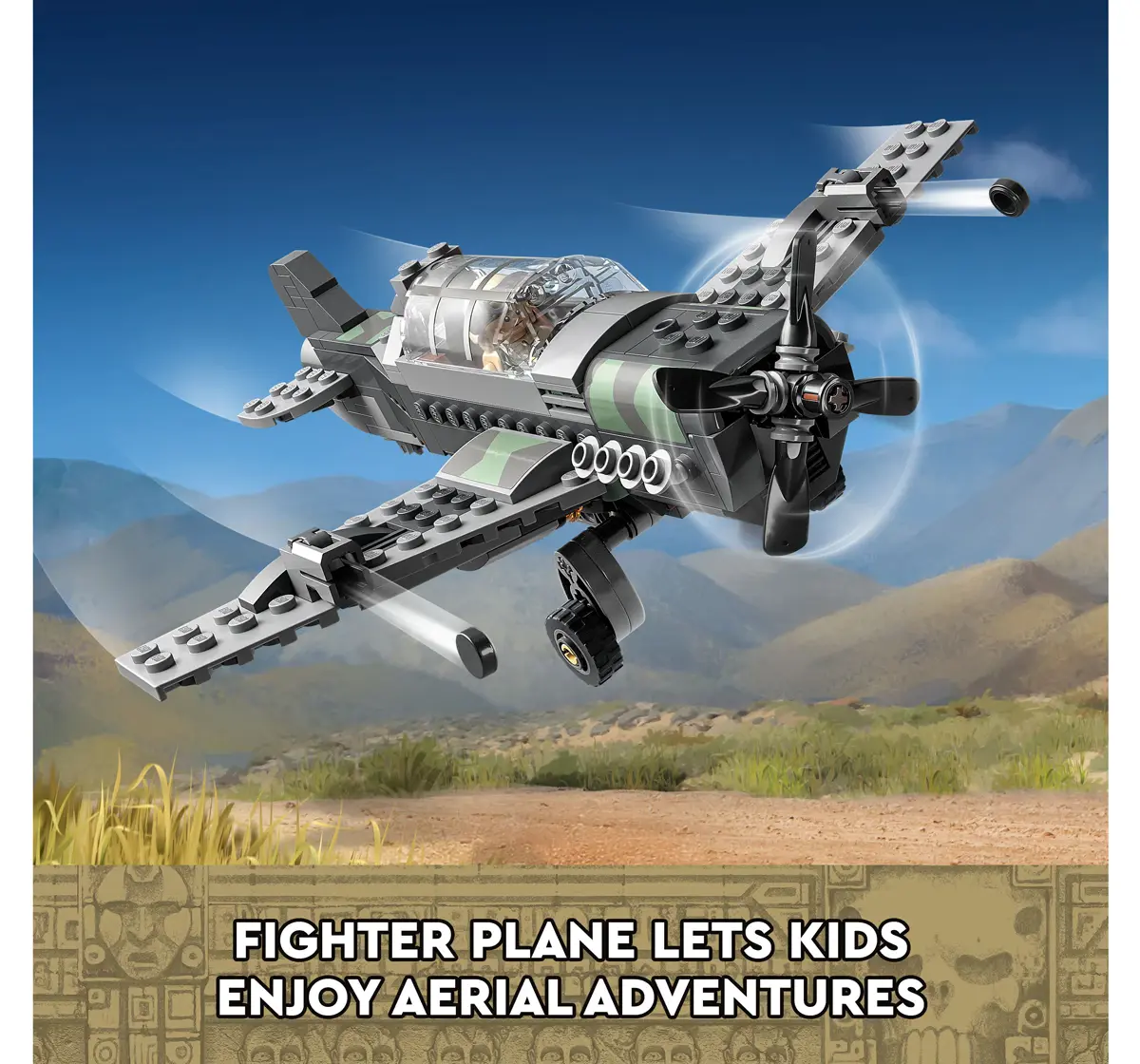 LEGO Indiana Jones Fighter Plane Chase 77012 Building Toy Set (387 Pieces)