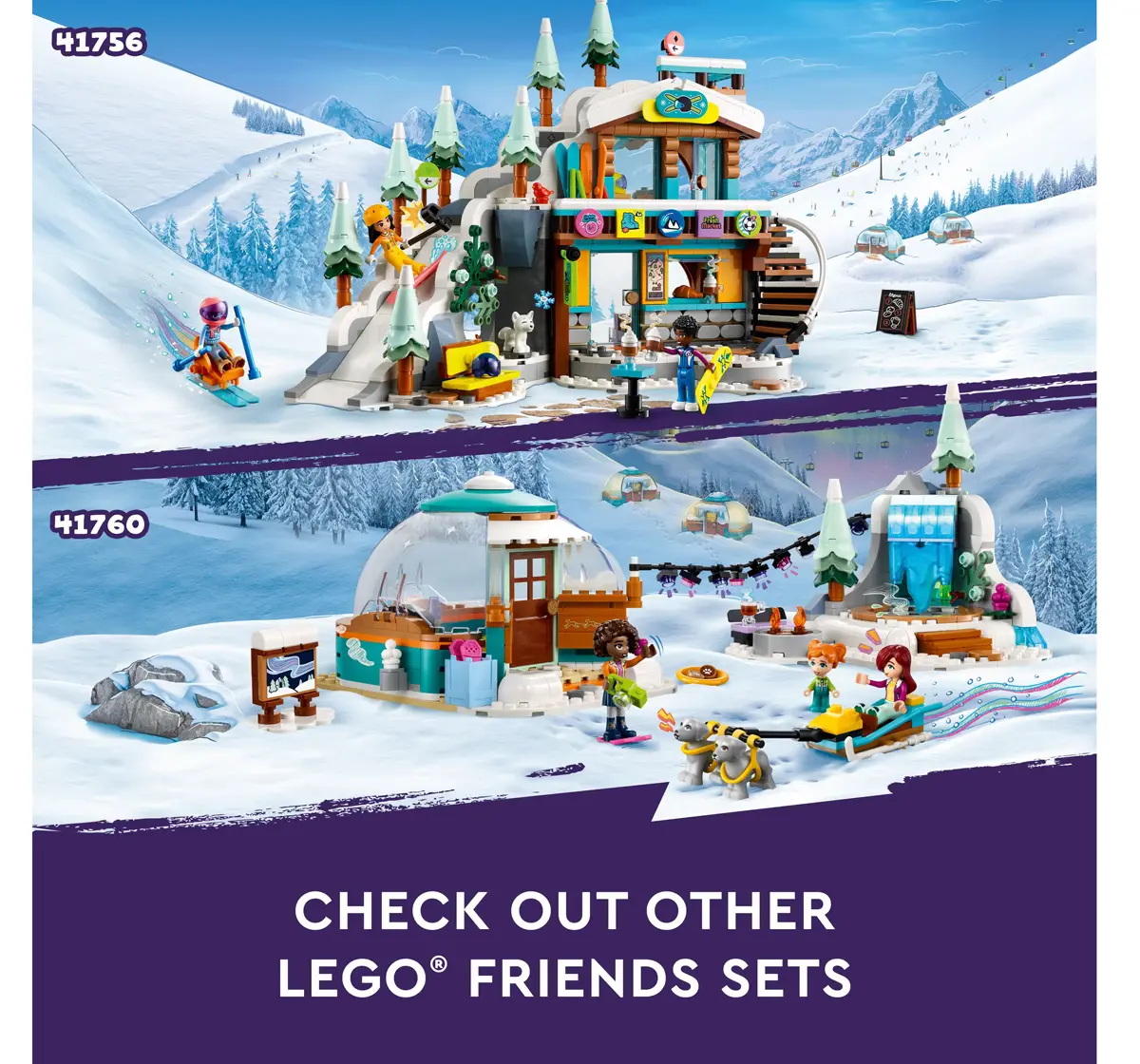 LEGO Friends Holiday Ski Slope and Caf 41756 Building Toy Set (980 Pieces), 9Y+