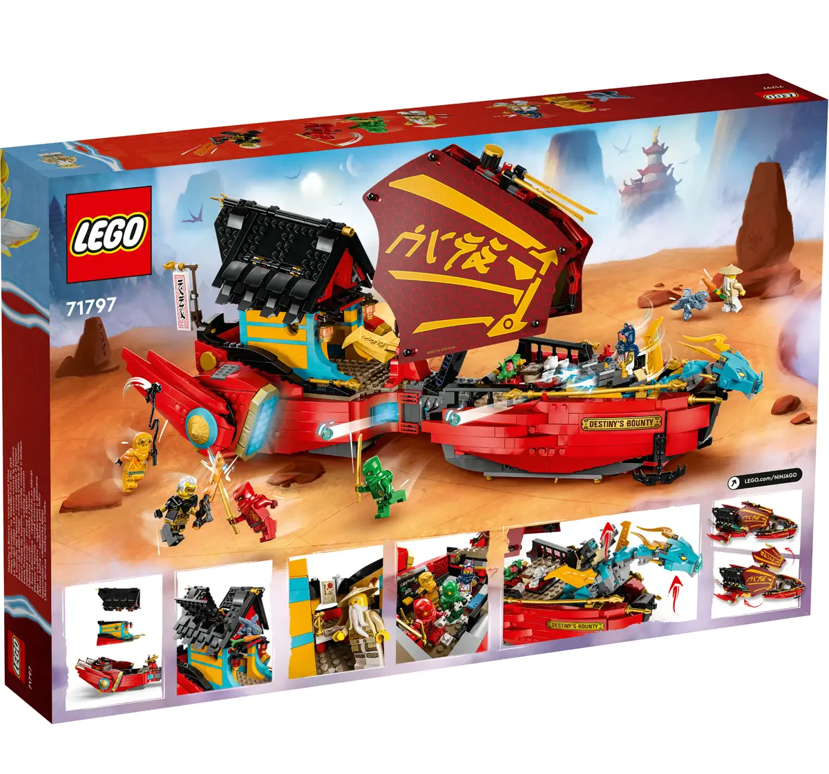 LEGO NINJAGO Destinys Bounty  Race Against Time 71797 Building Toy Set (1,739 Pcs), 9Y+
