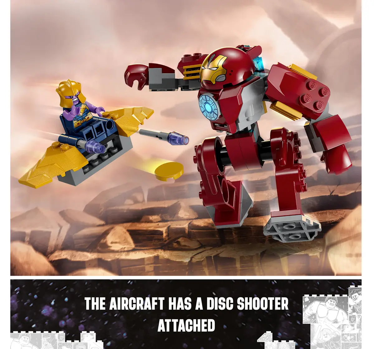LEGO Marvel Iron Man Hulkbuster vs. Thanos 76263 Building Toy Set (66 Pieces), 4Y+