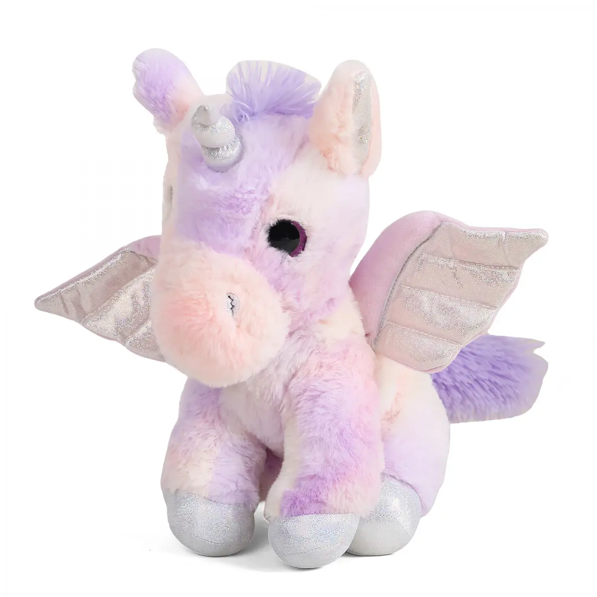 Fuzzbuzz Unicorn Soft Toy with Wings, Purple, 30cm, 3Y+