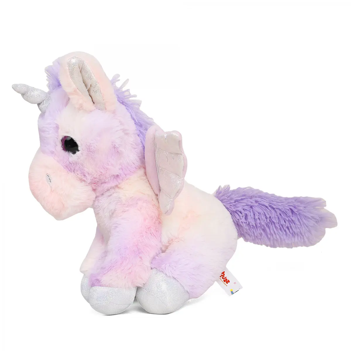 Fuzzbuzz Unicorn Soft Toy with Wings, Purple, 30cm, 3Y+