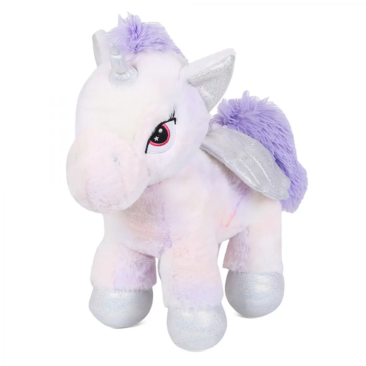 Fuzzbuzz Standing Unicorn Soft Toy with Wings, 45cm, 3Y+, Multicolour