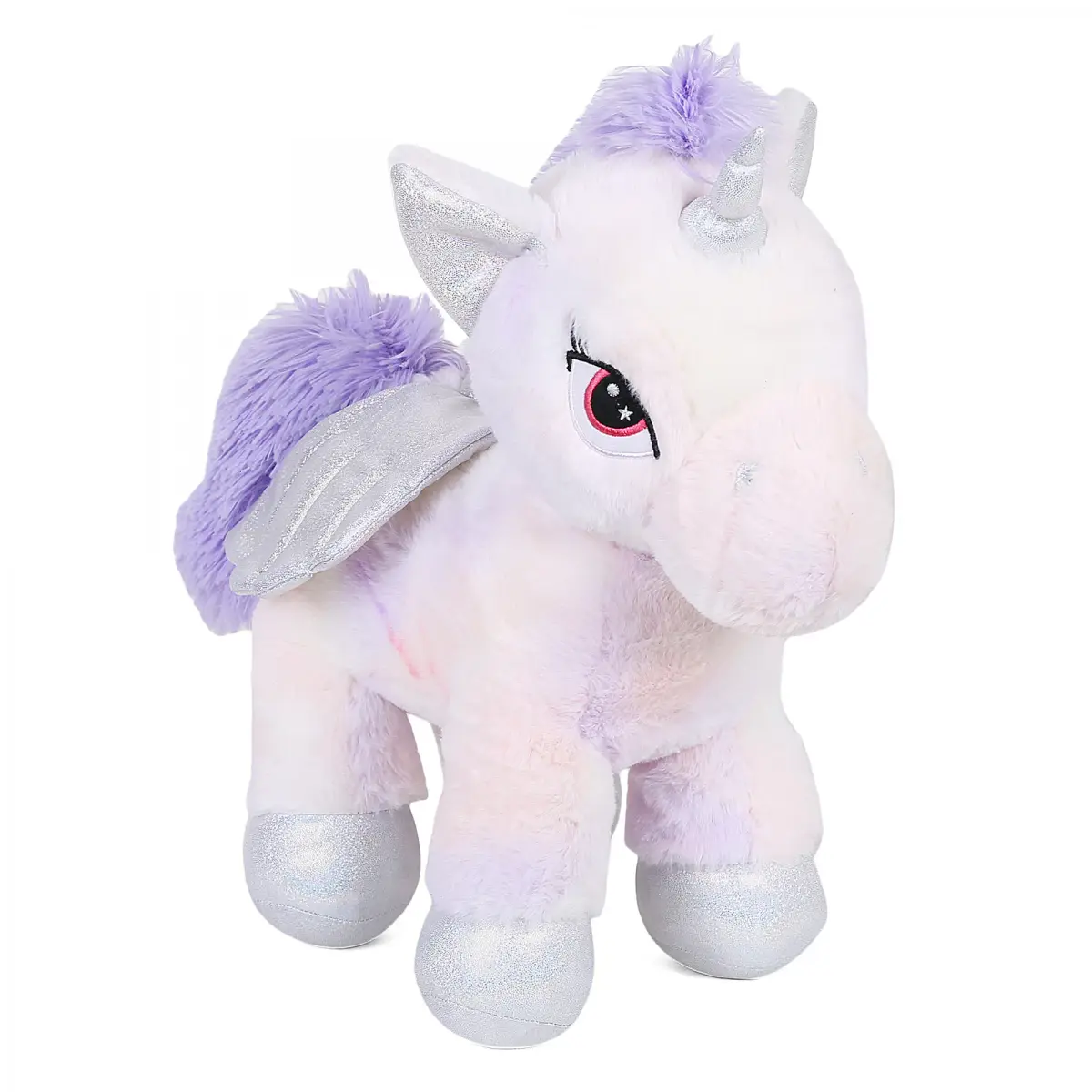 Fuzzbuzz Standing Unicorn Soft Toy with Wings, 45cm, 3Y+, Multicolour