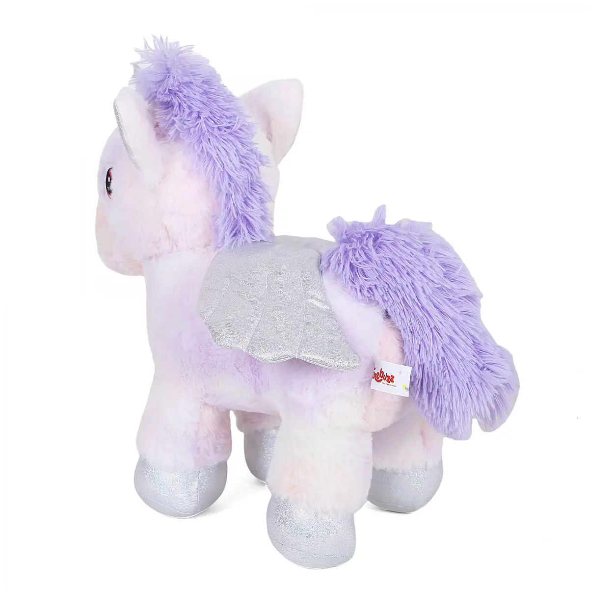 Fuzzbuzz Standing Unicorn Soft Toy with Wings, 45cm, 3Y+, Multicolour