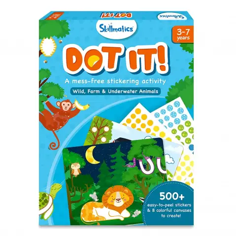 Skillmatics Dot it : Wild, Farm and Underwater Animals, 3Y+, Multicolour
