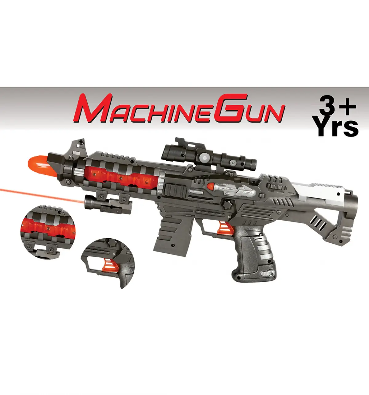 ITOYS Iron Dome Machine Gun With Infrared Bem, 3Y+