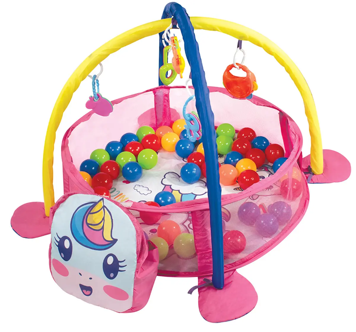 ITOYS 3 In 1 Baby Gym Unicorn, Multicolour, 2M+