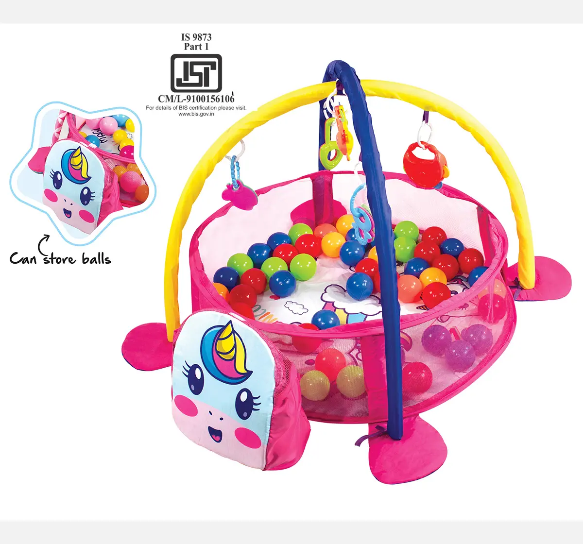 ITOYS 3 In 1 Baby Gym Unicorn, Multicolour, 2M+