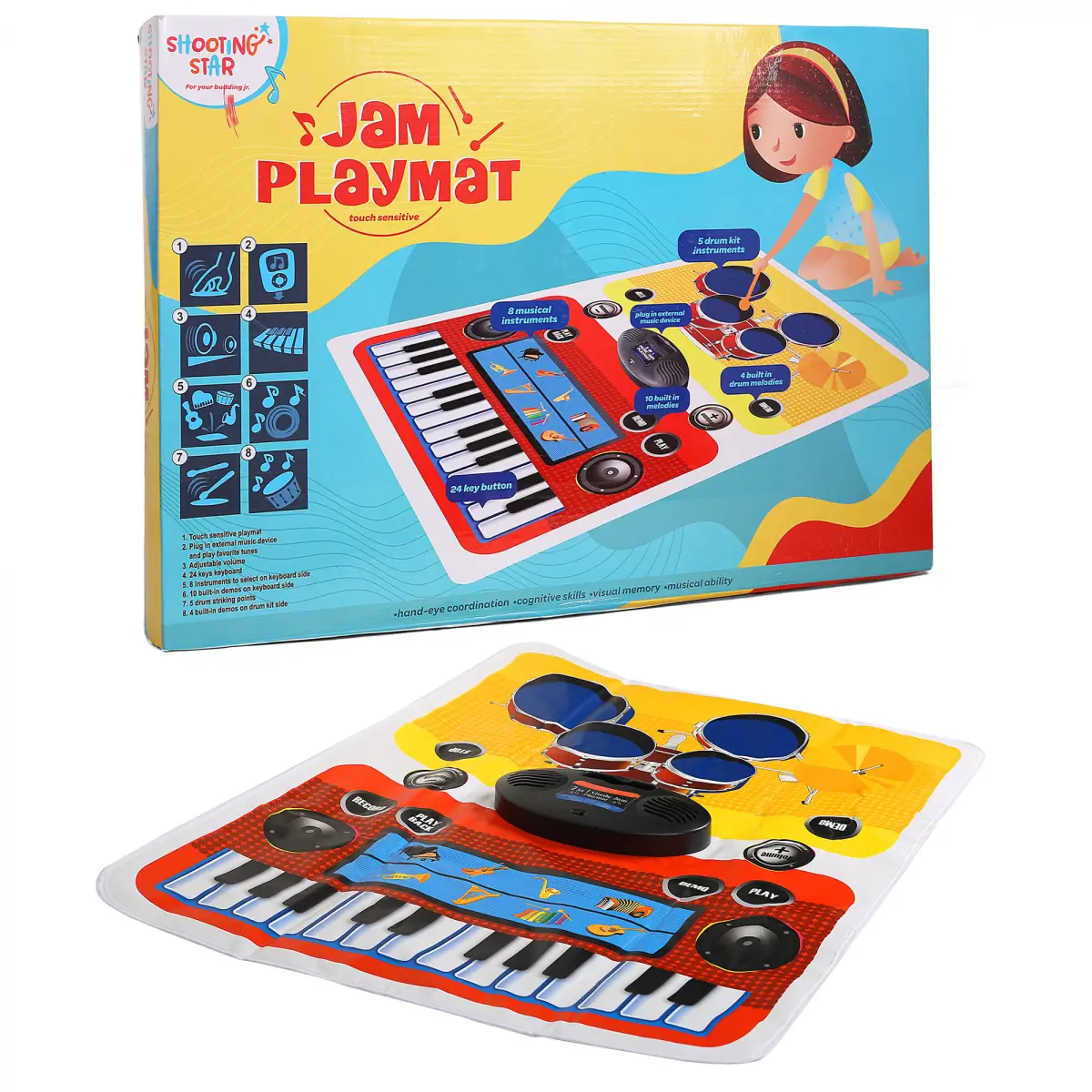 Shooting Star 2 in 1 Jam Playmat, 3Y+, Multicolour